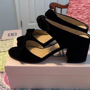 Ivanka Trump Black Velvet Heels